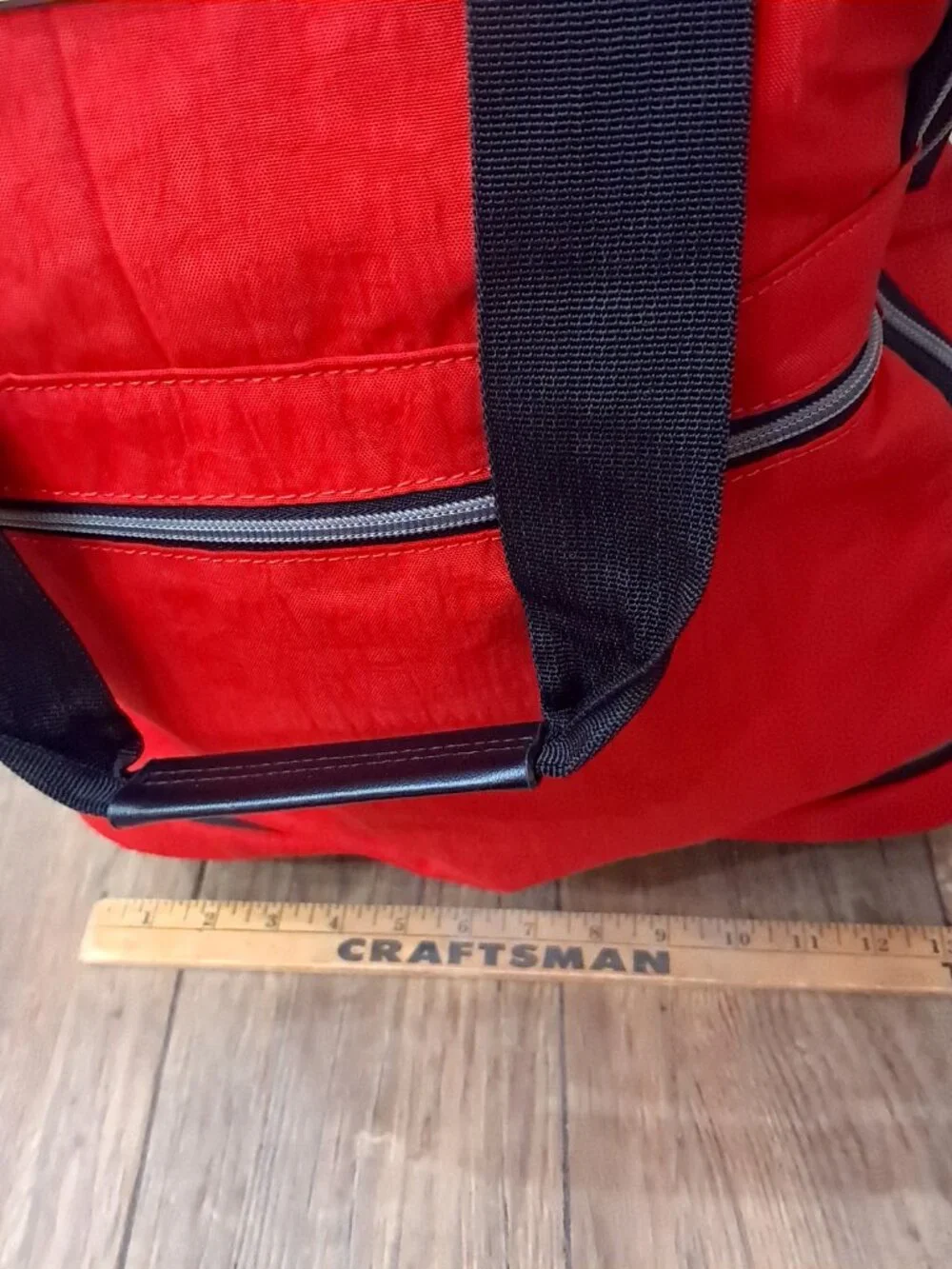 Biaggi Rolling Red Spinner Carry-On Duffle bag luggage foldable Microfold Zipsak